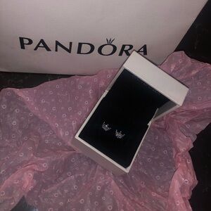 Pandora crown earrings